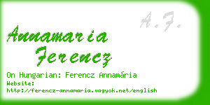 annamaria ferencz business card